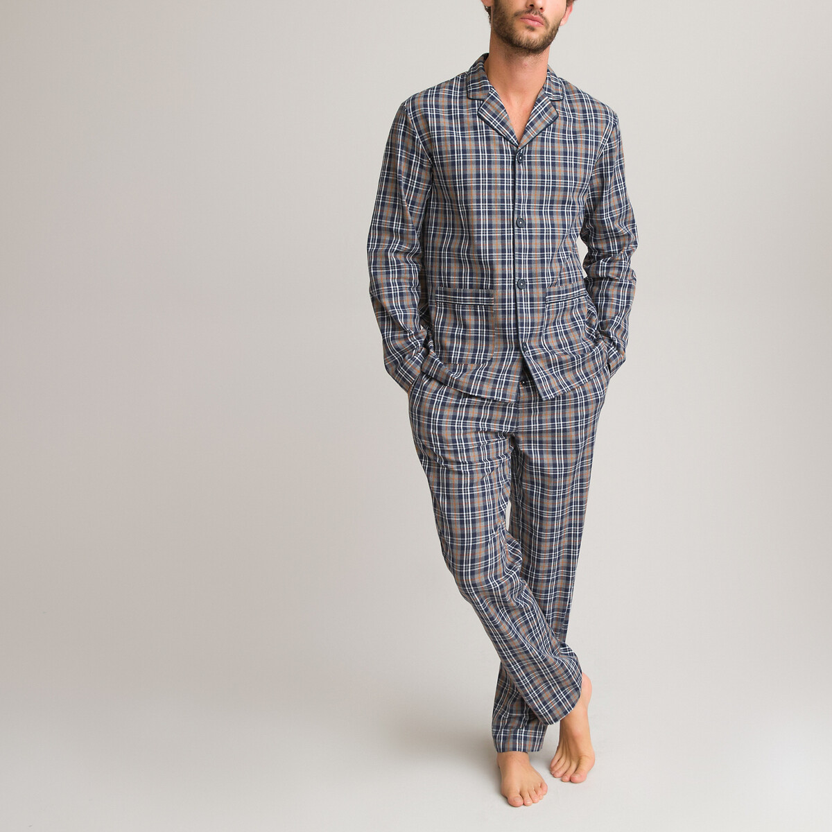 Garçon Jersey Rayé Haut & Short Pyjama Set Anthracite Coton Nuit Regular Wear